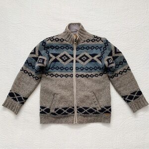 Laundromat Men's Full-Zip‎ Wool Sweater Jacket